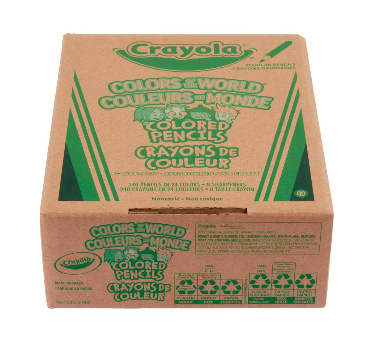 Crayola Colors of the World Buntstifte, Hautton, 240 Karat, Großpackung Buntstifte für Klassenzimmer, Lehrerbedarf, Geschenke | Klassenzimmer-Must-Haves, Lehrerbedarf, Großfarbstifte