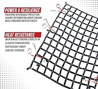 Vista 5 de Mytee Products - Red de carga resistente de 6' x 8' para cama de camioneta con anillos en D y accesorios de sujeción - Resistente red de carga