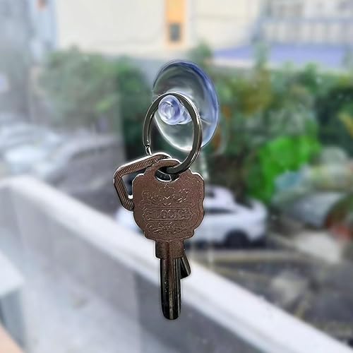 Miniatura 4 de Paquete de 20 ventosas para ventosas de plástico de vidrio, ventosas de plástico de PVC transparente con ganchos para mesa de vidrio, almohadilla