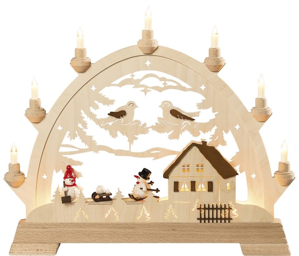 Taulin Rundbogen Haus mit Schneemännern
