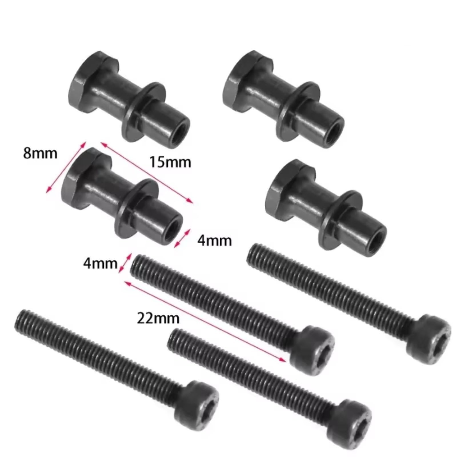 RC Car Accessories for Kyosho MP10 MP9 1/8 4pcs Metal Steel Shock Bush IF346-04 15.00 * 10.00 * 5.00 Cm RC Car Upgrade Parts Accessories Replacement