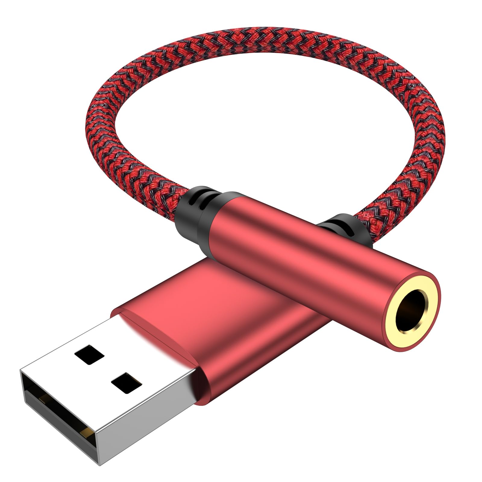 USB to Aux External Sound Card.Aux to USB,USB to 3.5mm Jack Audio Adapter,USB to 3.5mm TRRS Female Headset for PS4/PS5/Headphone/Mac/Linux/Laptop/