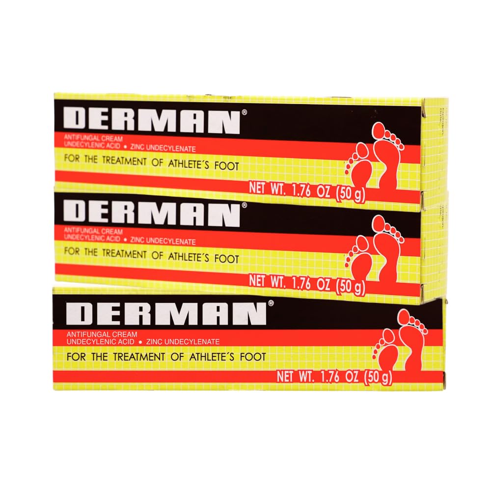 Derman Cream for the Treatment of Athlete's Foot, 1.76 Ounce (Pack of 3)