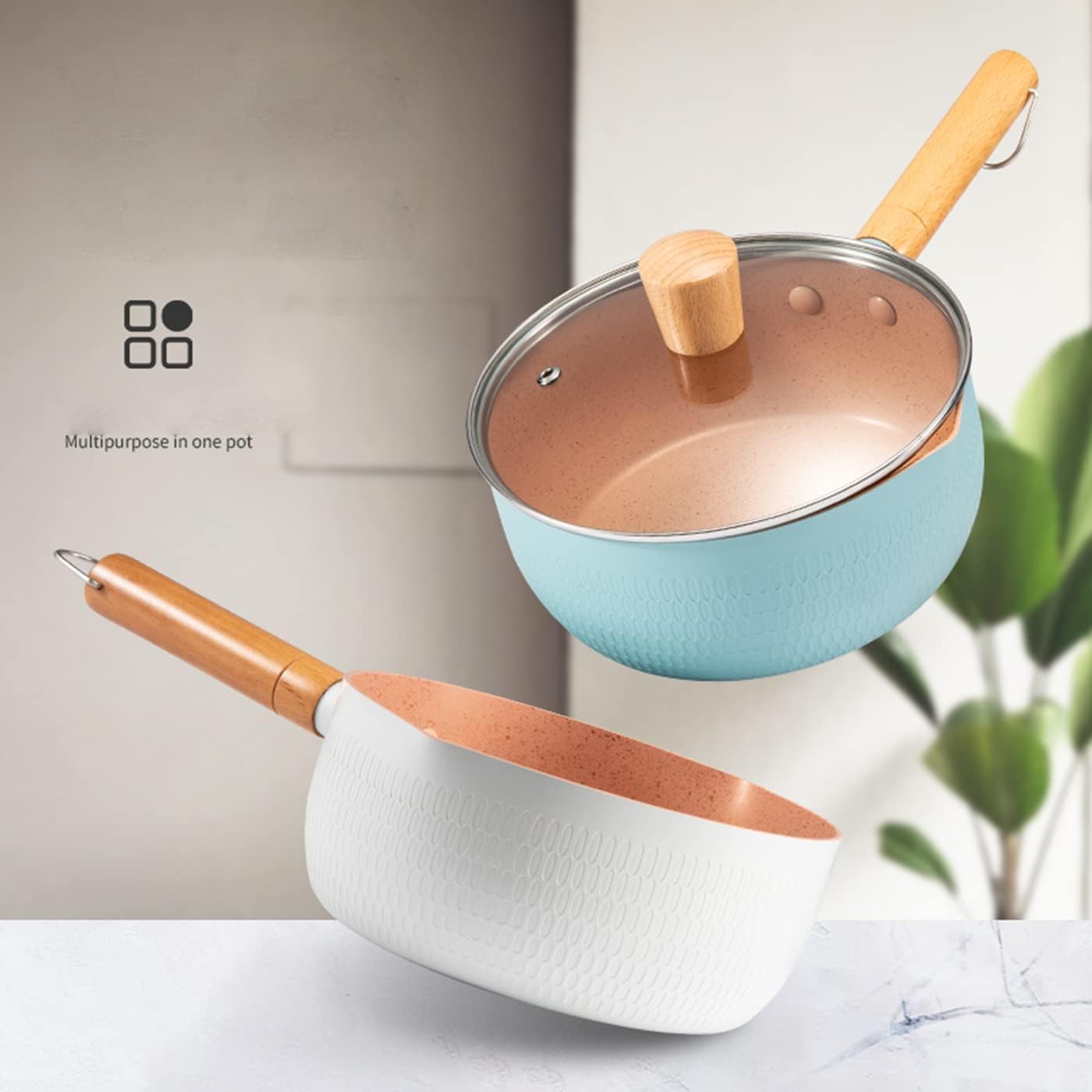 もんざいリア2 ホーロー鍋 ミルクパン 片手鍋 行平鍋 18cm IH対応 両口付 揚げ物 煮物