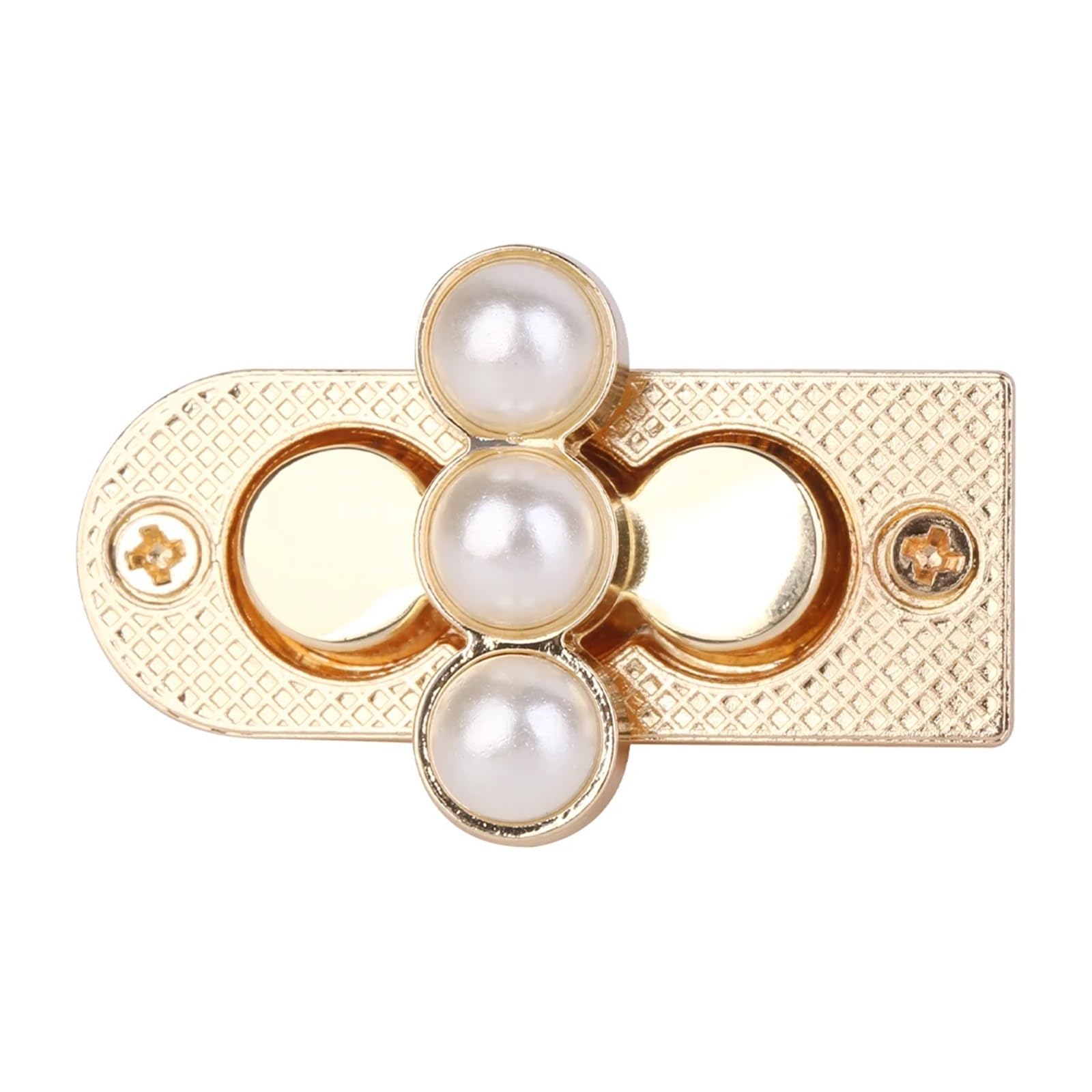 PVUVTNAHW 10pcs 4.5CM Metal Pearl Turn Lock Twist Clasp For Bag Laggage Purse Leather Craft Closure DIY