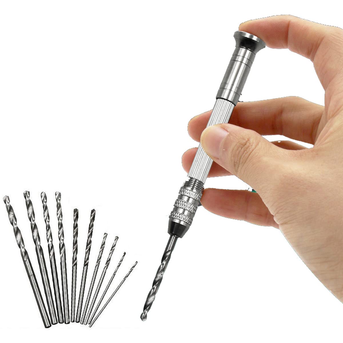 Beeiee Pin Vise Hand Drill Bits,Hand Drill for Jewelry