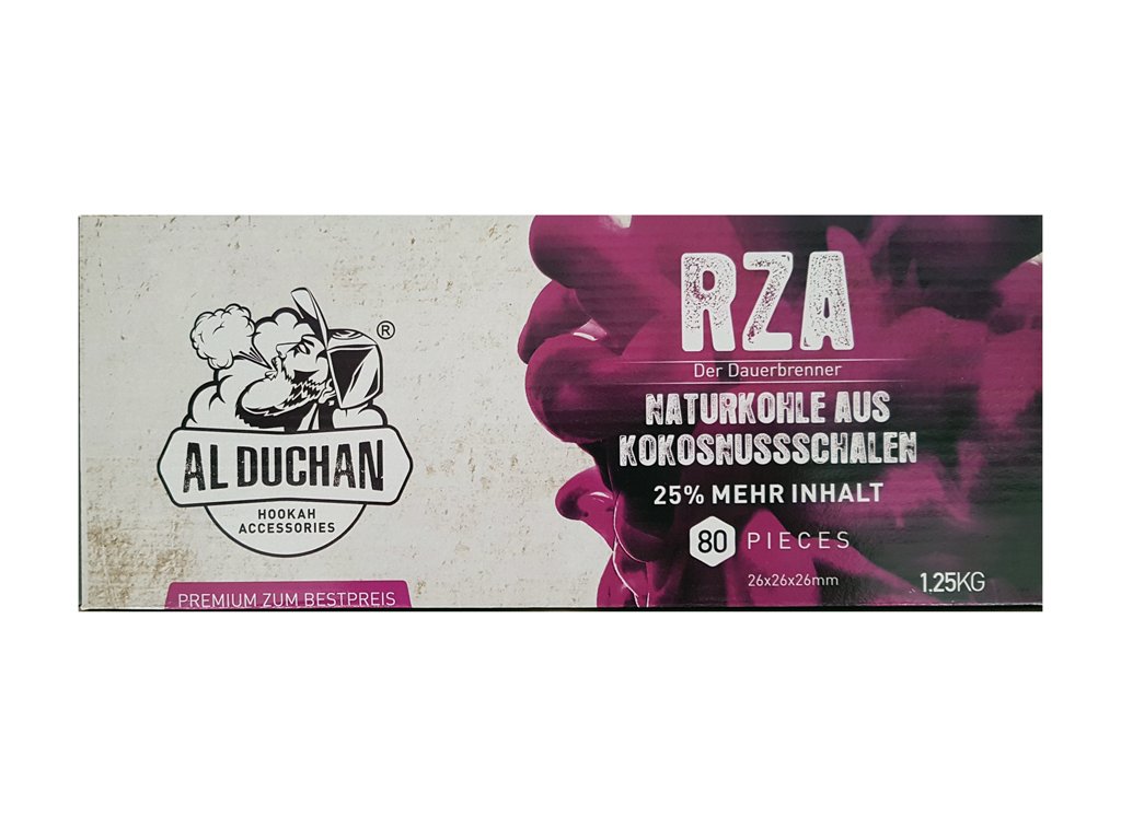 RZA Cubes Cocos - Carbón natural de cáscaras de coco, 20 kg