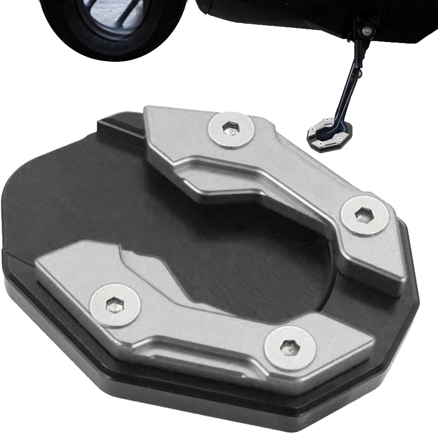 WZPKYQM Motorcycle Kickstand Pad for Honda Scooter Model Forza 350 Forza 125 Sh 350i