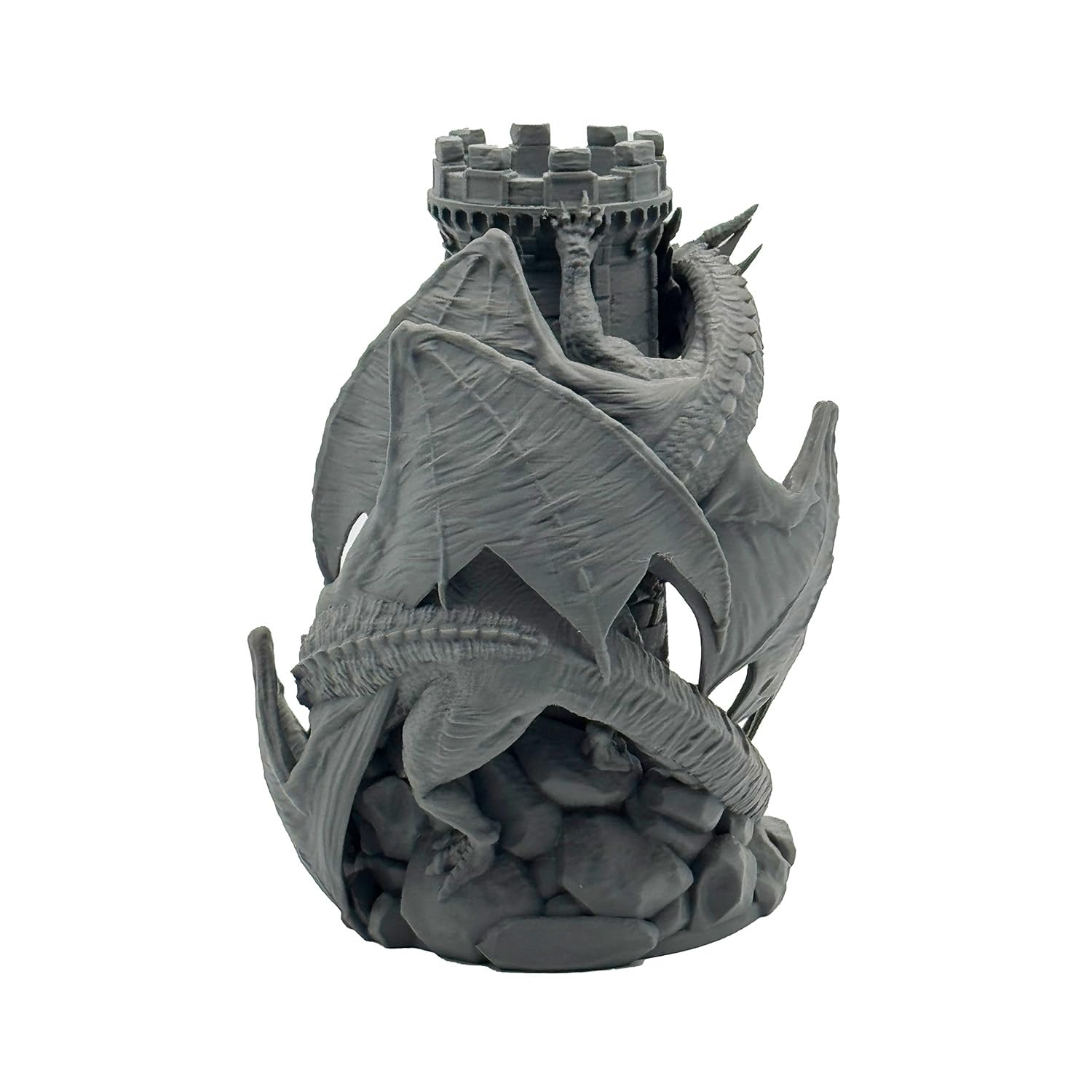 Drachen Würfelturm für Würfel bis 25mm | DND Dragon Dice Tower Made in Germany | Tabletop Rollenspiel Pen & Paper DSA Fantasy Deko | unbemalt zum Bemalen | Geschenkidee Spielleiter