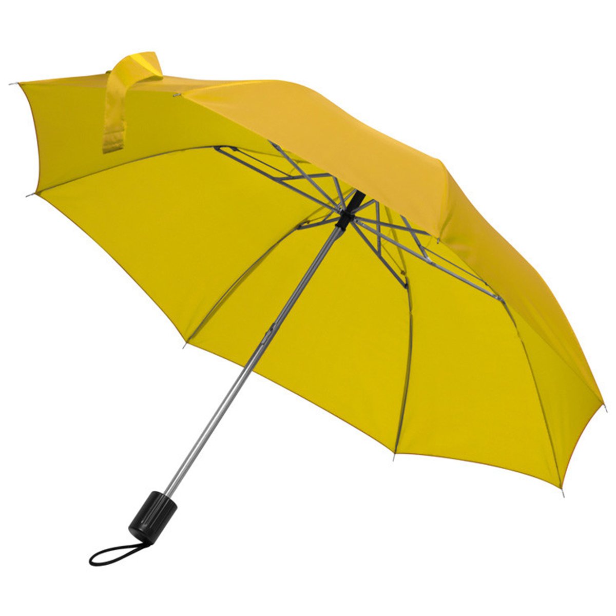 Men's Yellow Ladies Small Pocket Telescope Umbrella Compact Folding (Yellow)