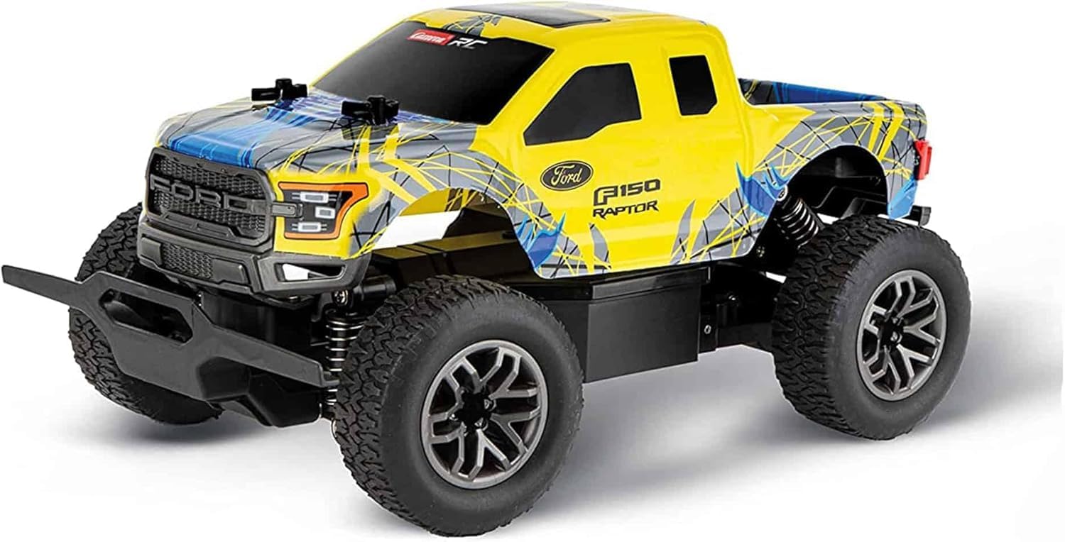 Carrera 370182020 Carrera RC Ford F-150 Raptor zdalnie sterowana ciężarówka autentyczność dzięki oryginalnej licencji i lekkiej, wydajnej konstrukcji wytrzymała konstrukcja