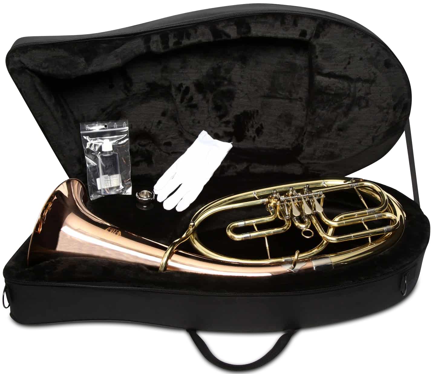 Tenorhorn/Tenor Horn in Goldmessing, Minibalgelenk, inkl. Luxus-Hartschalenkoffer, Neu