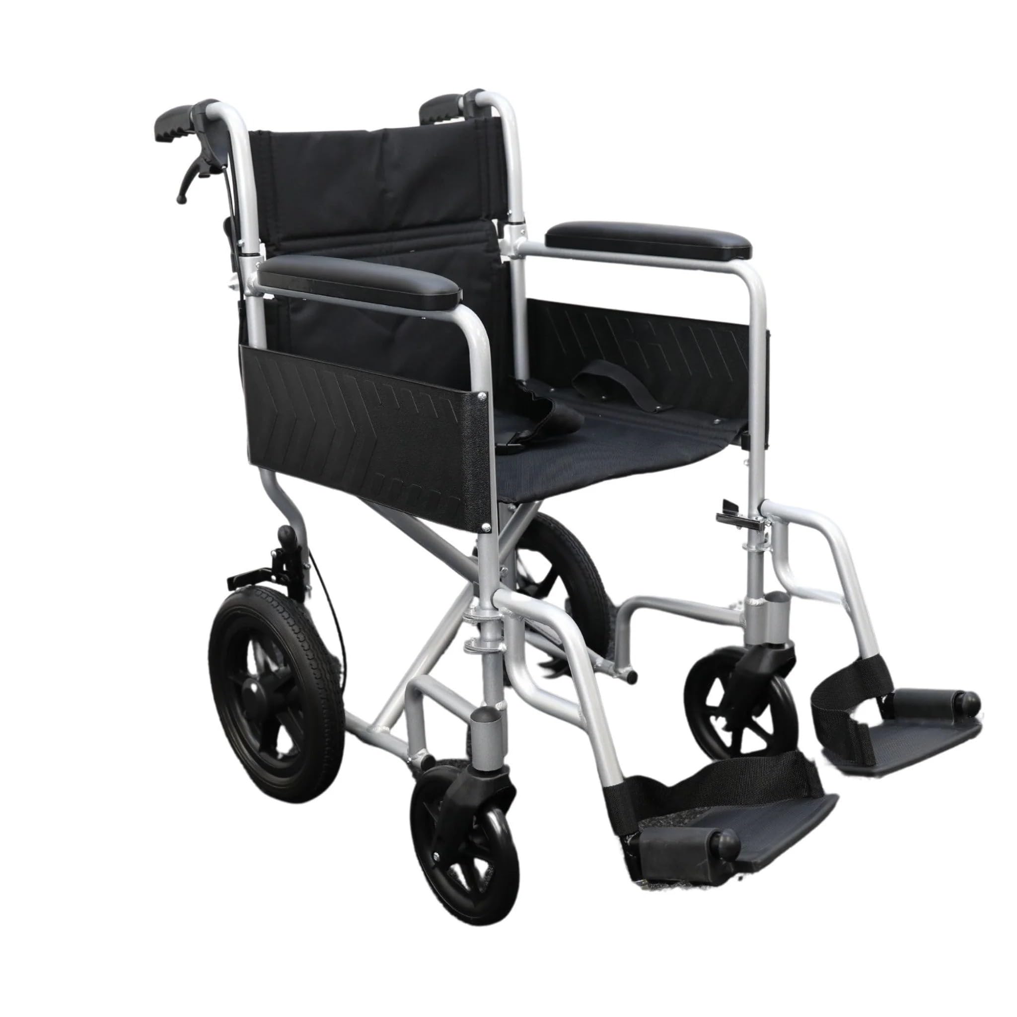 Millercare ILite Lightweight Wheelchair With Locking Brakes - Comfortable & Easy To Use Mobility Aid - Compact, Foldable & Transit Friendly Design - Perfect For Travel & Everyday Use | Blue