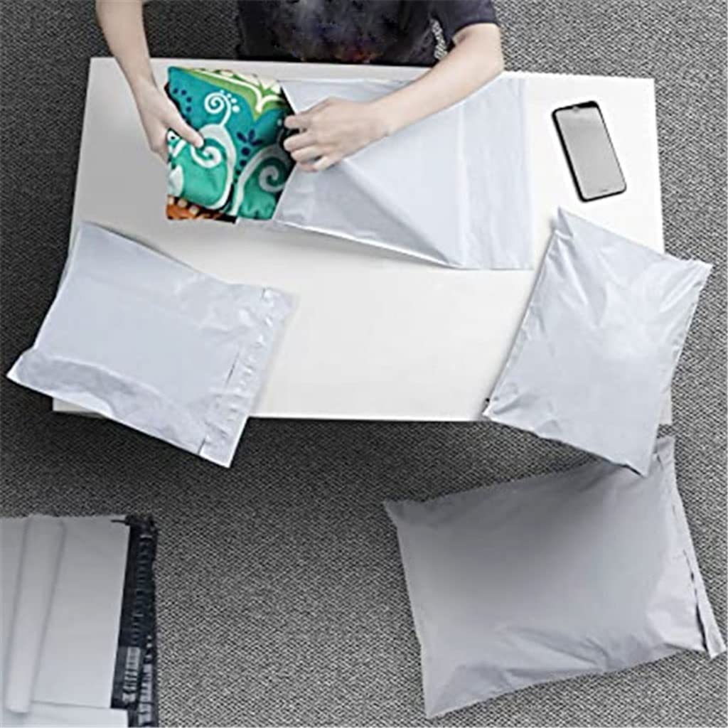 Bolsa de mensajería Blanca, for Sobres exprés, Bolsas de Correo, Bolsas de envío, Bolsas de plástico con Sello Autoadhesivo, 50 Unidades(50x60cm 50pcs)