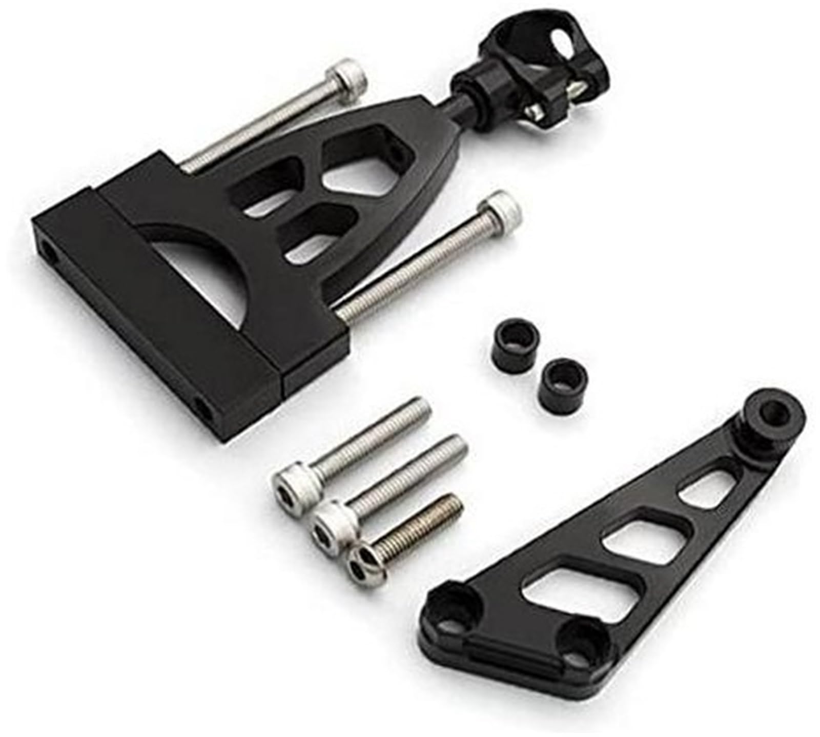 Stabilizator motocykla węglowego, CB400 VTEC CB400SF CB 400 1999-2015, zestaw wsporników montażowych amortyzatorów Jednostka sterująca jazdą motocyklem(BLACK 60 25cm)