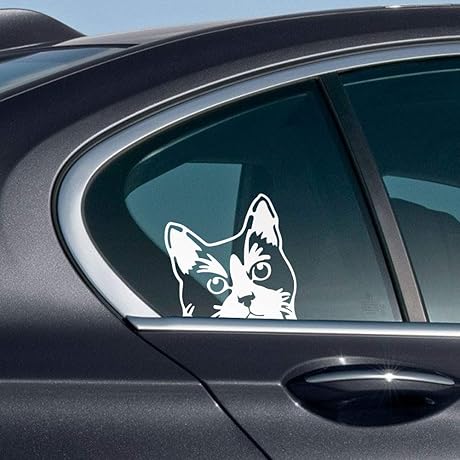 WIRESTER Car Decals Cat: Sleek and Adorable Feline Decor for Your Ride
