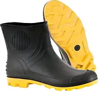 Bota De Pvc Preta E Amarela, Cano 3/4, Com Forro, 41, Vonder Vonder