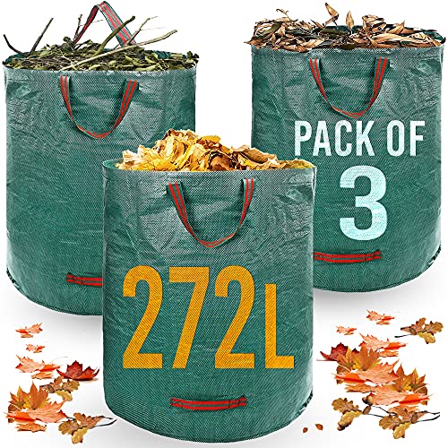Heavy Duty Garden Waste Bags 272 Litre 3 Sacks Industrial Handles