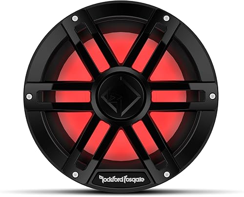 Rockford Fosgate M1D2-10B Color Optix 10" DVC 2-Ohm Multicolor LED iluminado subwoofer marino - Negro