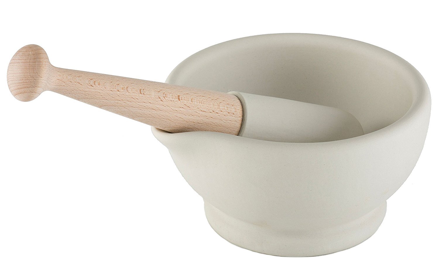 MB947003 Milton Brook Mortar and Pestle, Vitrified Porcelain, Size 1, 11.2cm Diameter, White