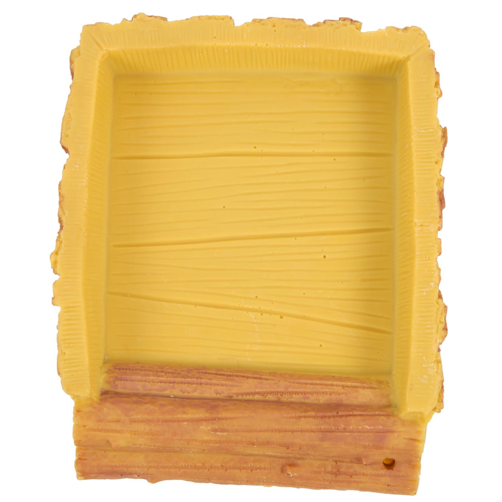 CORHAD Reptile Feeding Bowl Water Dish Durable Turtle Bathing Basin for Reptiles Lifelike Decor for Terrarium for Turtles Lizards and Geckos Present for Pet Owners