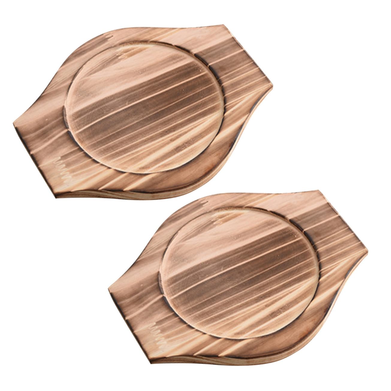 BESTonZON2Pcs stone bowl mat trivets for hot dishes dolsot bibimbap dish hot pad desktop pot holding mats dolsot bibimbap bowl tray hot pot trivet holder pot mat Wood household South Korea