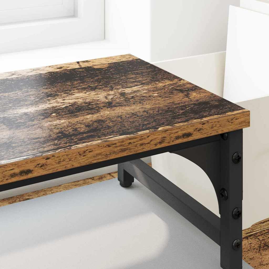 Supporto per monitor in legno anticato, 105 x 23 x 15,5 cm, in legno | Superficie opaca, altezza visiva ergonomica, supporto stabile, facile da pulire, per ufficio domestico