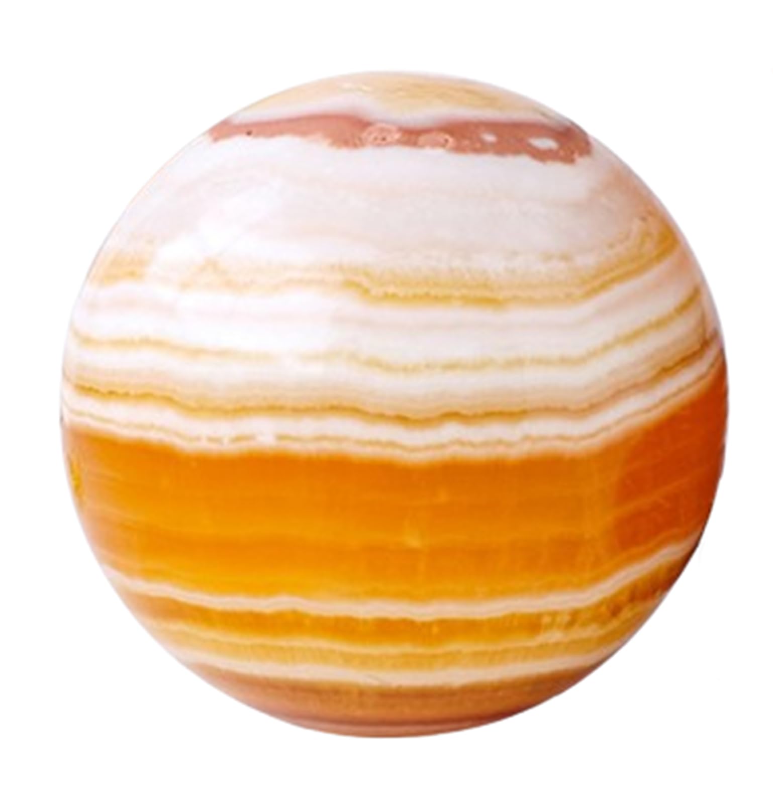 ICXLPMC Yellow Calcite Crystal Ball Orange Crystals Sphere with Stand Scrying Stone Home Decor & Spiritual Gift,60~65mm