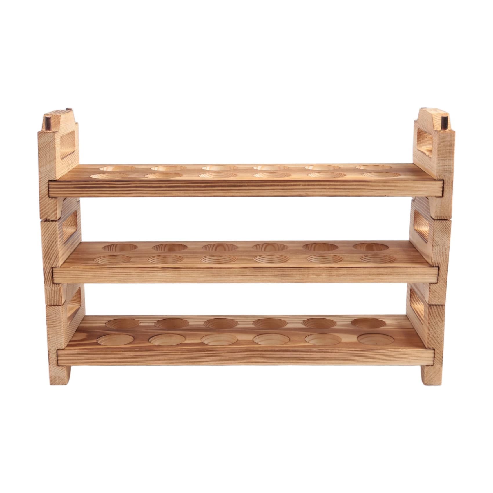 Hndhbfgrt Wooden Egg Holder for Kitchen Countertop Egg Holders Firewood Egg Collecting Rack for Gathering Organizer