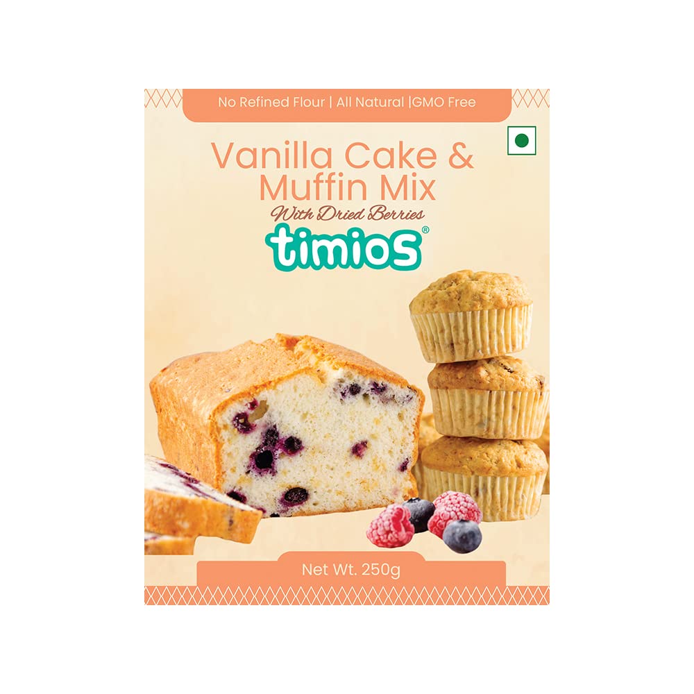 Vanilla Cake & Muffin Mix | Made with Organic Grains and Jaggery| Eggless & No Maida, 250g