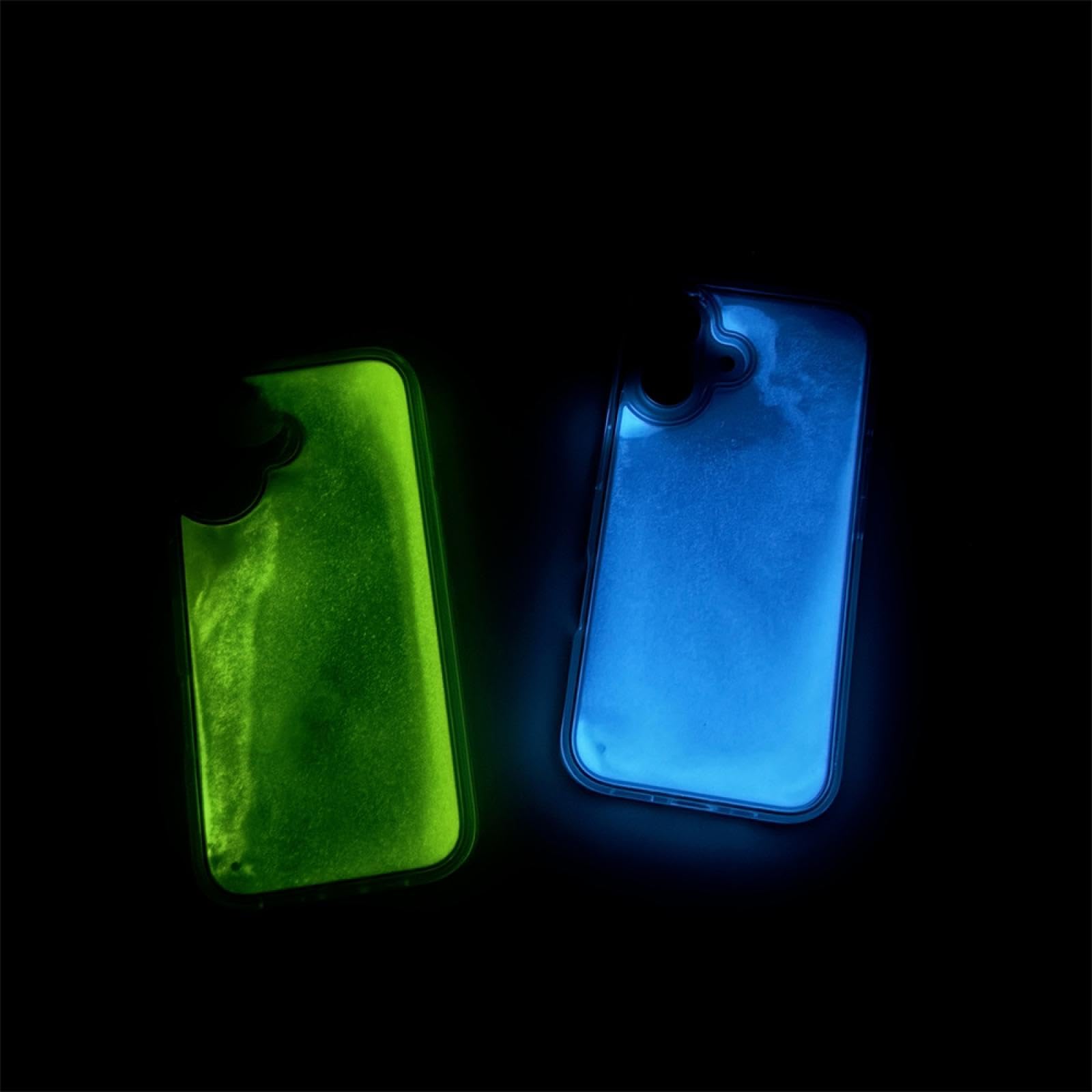 Funda Transparente Luminosa para iPhone 15, a Prueba de Golpes (para iPhone 15/Verde/Amarillo)