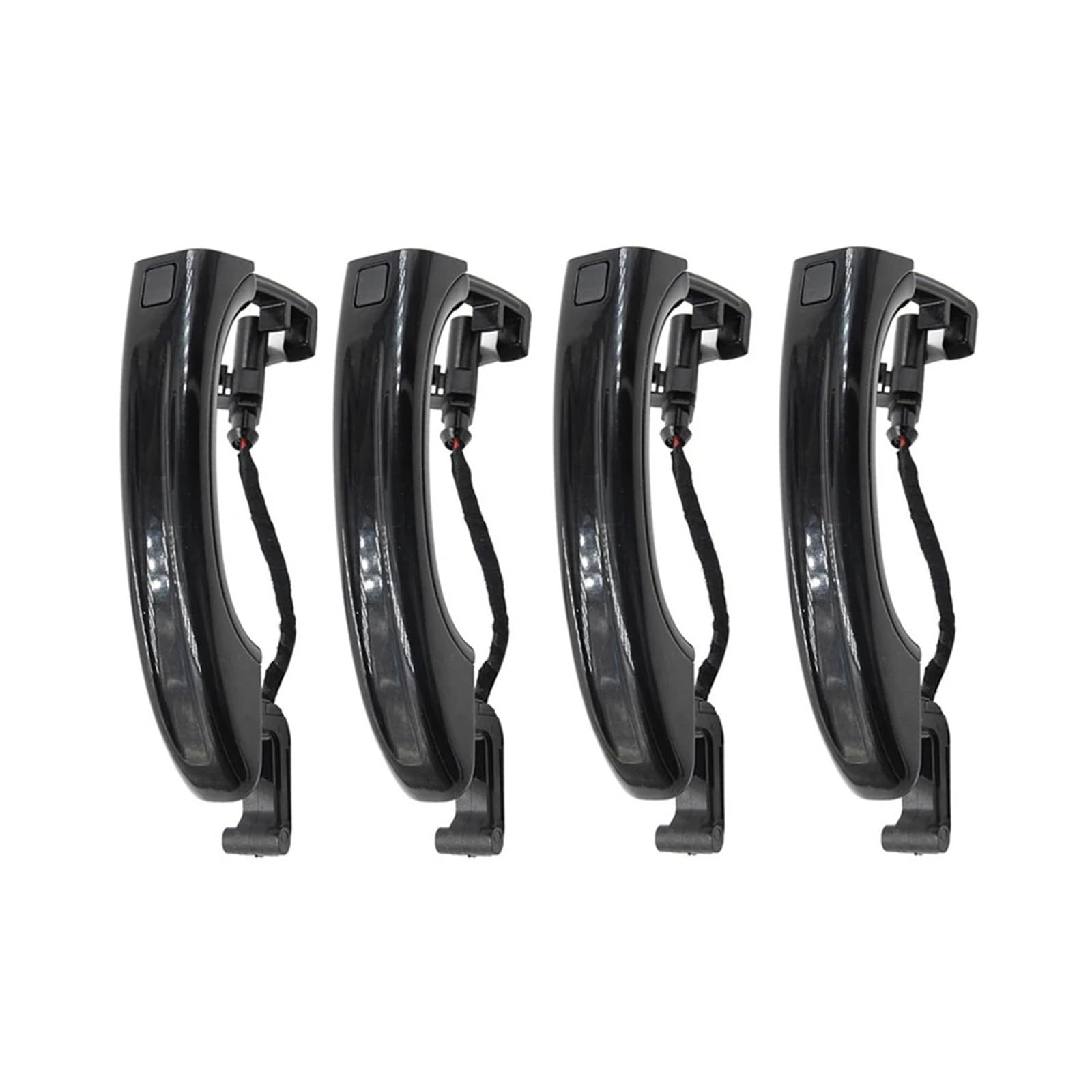 Punxdda 4Pcs Old Black Car Exterior Door Handle For Q7 2007-2015 4L0837205a 4L0837205b 4L0837207a Sensor Exterior Door Handle(4Pcs Old Black)