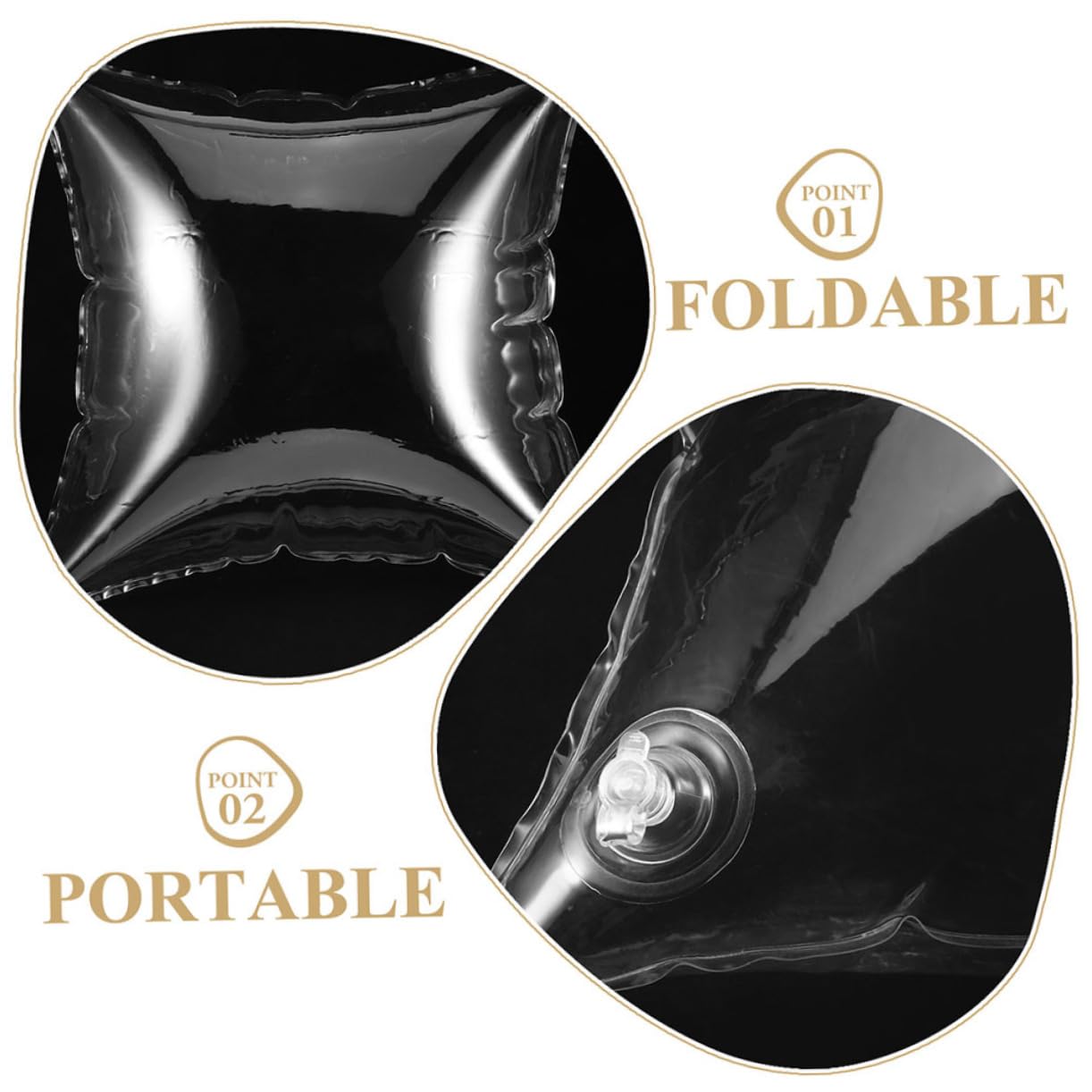 BESPORTBLE Oreiller Gonflable pour Voyage Et Camping Support Dorsal Léger Et Portable Coussin De Confort pour Extérieur