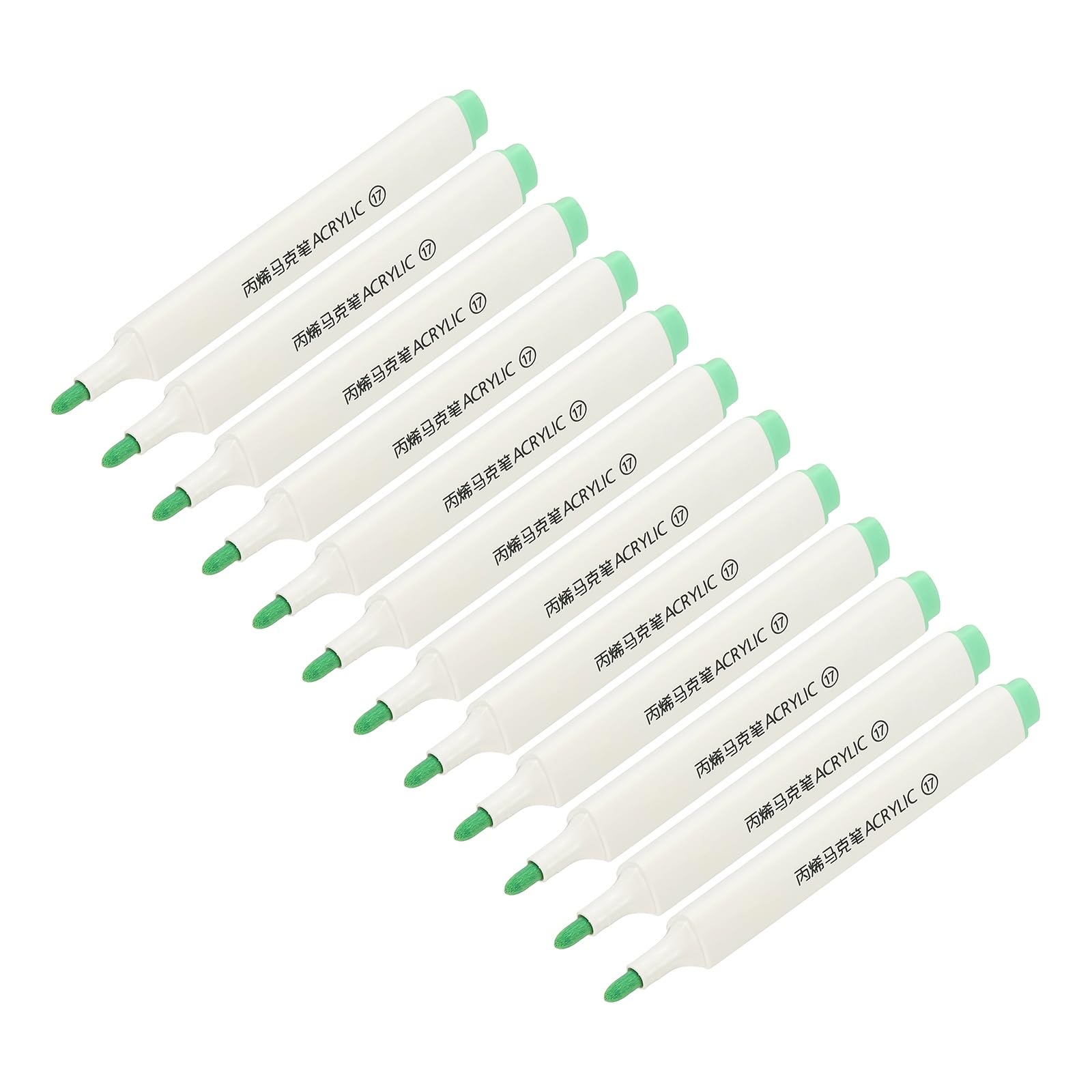 PATIKIL Acrylic Paint Marker Pens, 12Pcs Bold Tip Paint Pen Waterproof Water Based for Rock Painting Wood DIY Craft Glass Ceramic Canvas, Green