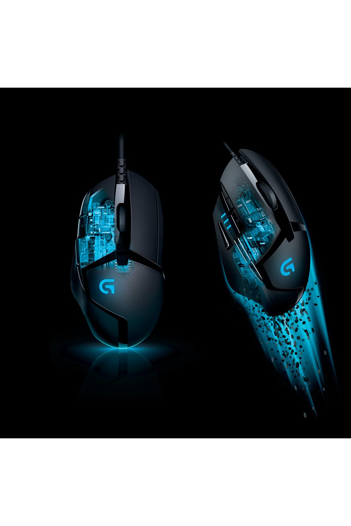 LOGITECH G402 Hyperion Fury USB Mysz przewodowa, śledzenie optyczne 4,000 dpi, zmniejszona waga, 8 programowalnych przycisków, PC/Mac - Czarny