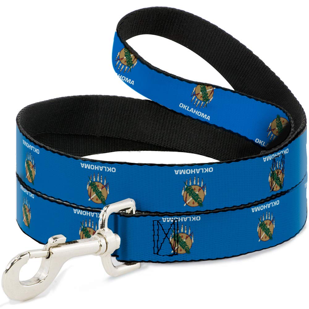 Laisse pour animal domestique drapeau Oklahoma Buckle-Down bleu ciel 1,8m