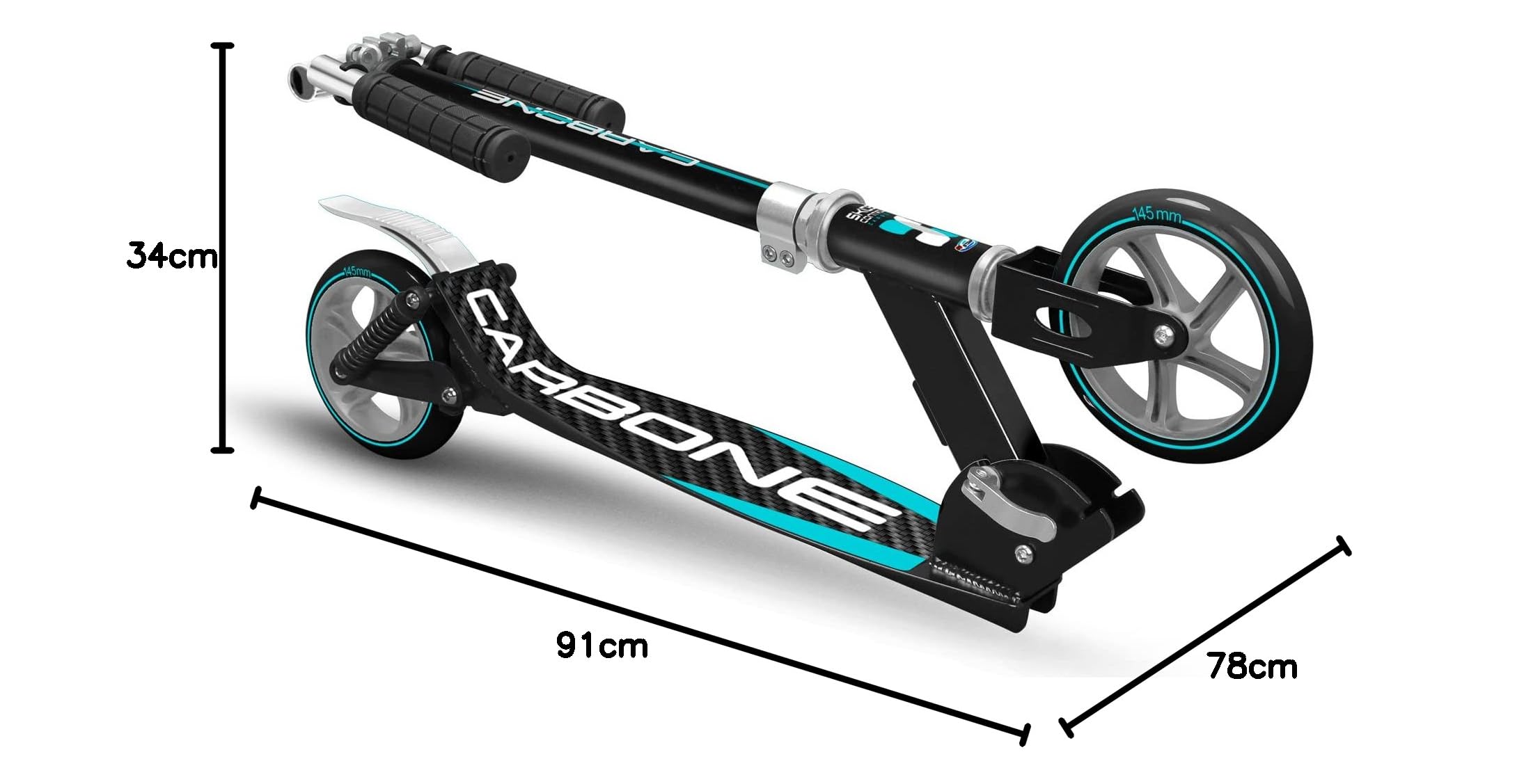 TROTTINETTES Techniques SKIDS Control - 145MM Carbonio, Nero