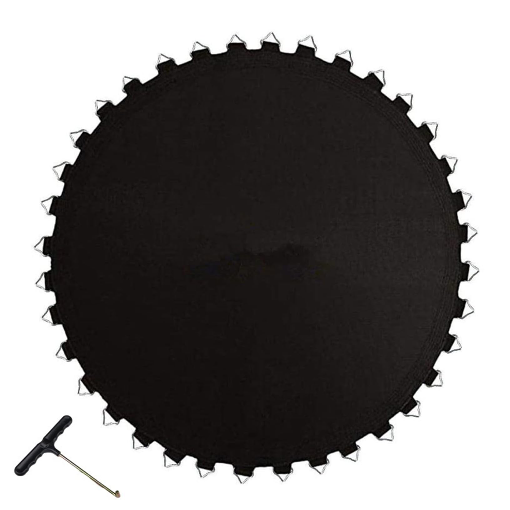 MOUNTTU Trampoline Mat with 60 V-Rings Fit 10ft Frames ＆ 5.5" Spring, Trampoline Replacement Mat High Elasticity UV & Water Resistant Round Replacement Parts Parts