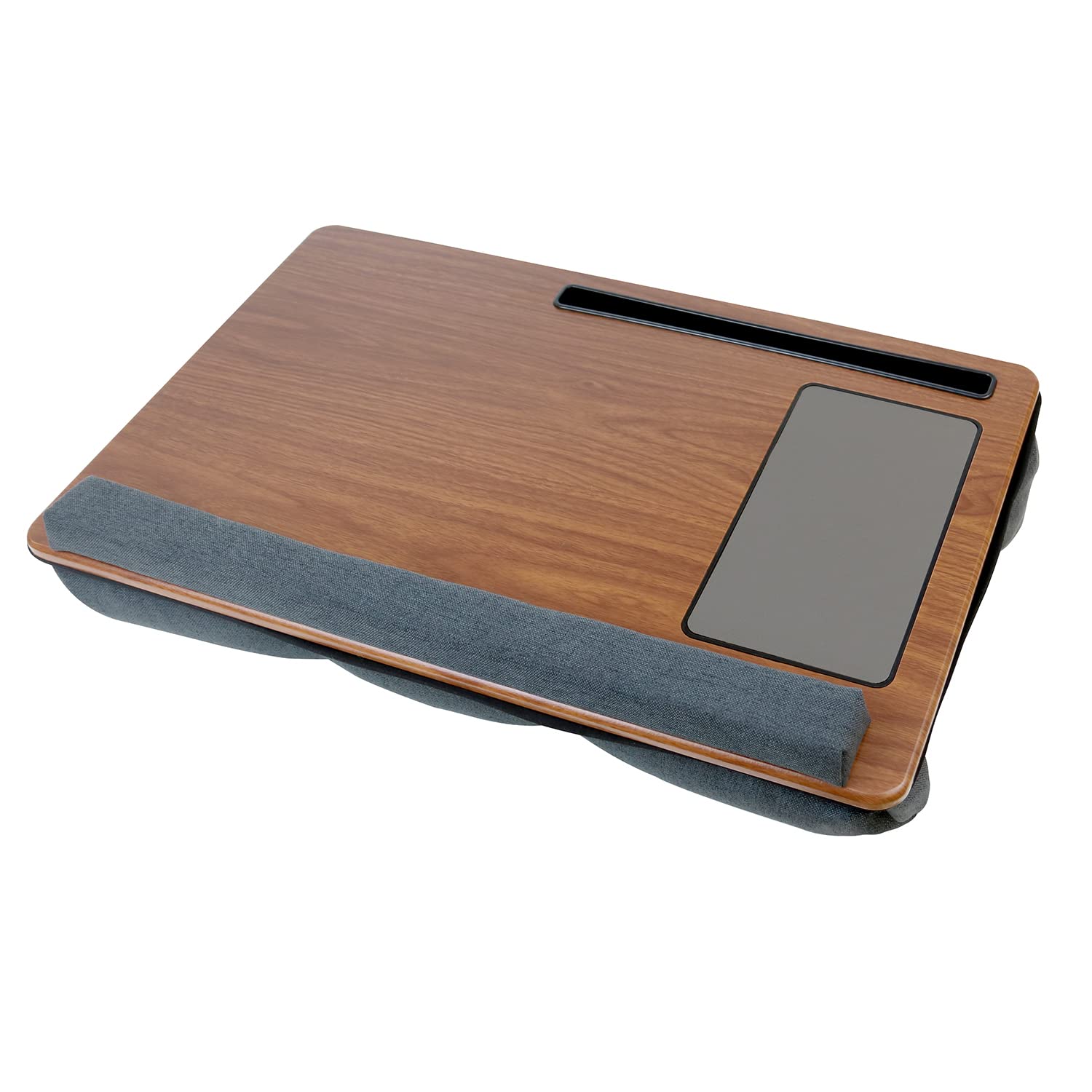 Meta Furniture laptop Tray, Lap Desk, Cushion, Stand for Bed, Wrist Pad with Tablet & Phone Holder, Built-in Mouse Pad (Black)