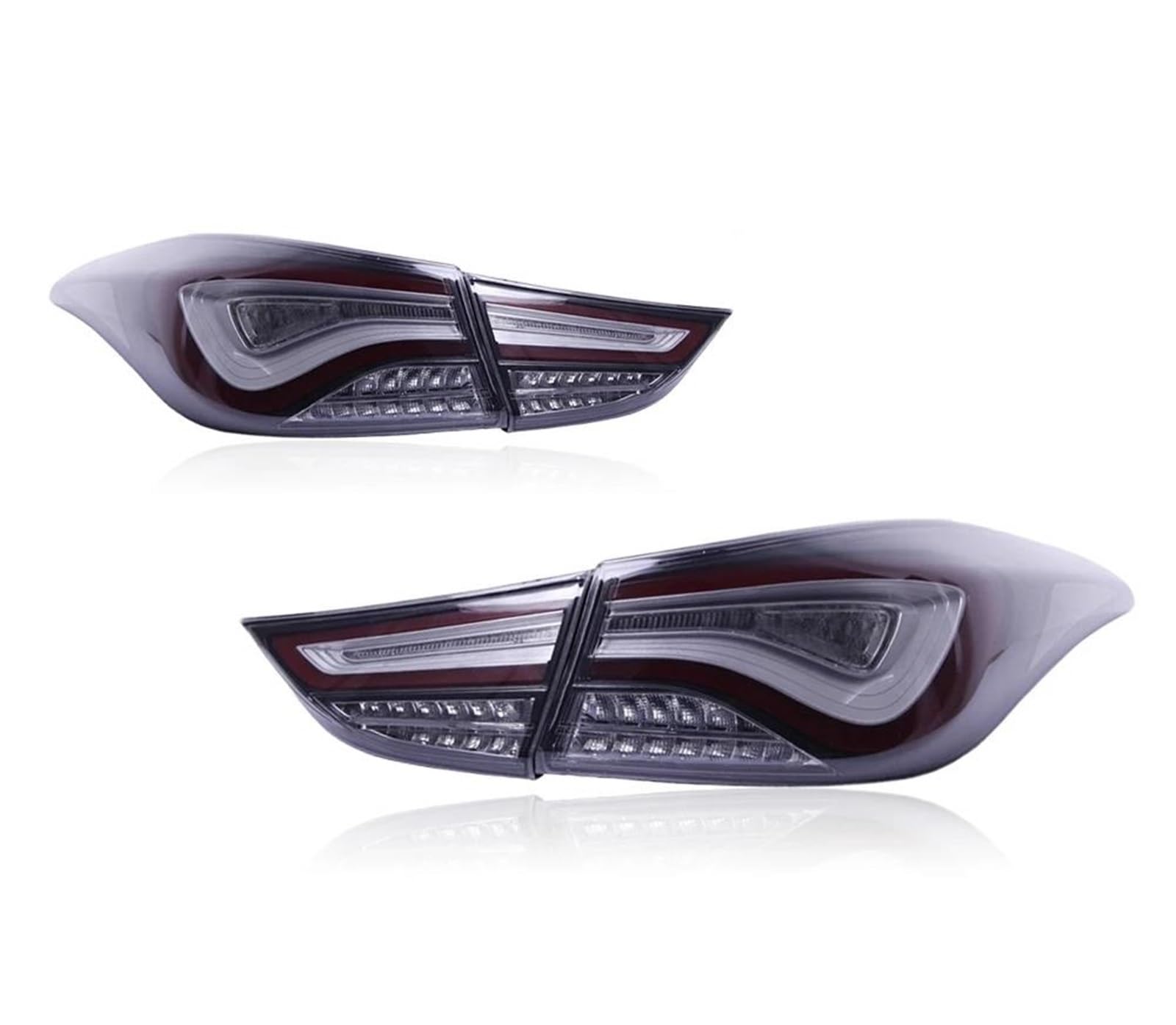 Rear Lights LED Tail Lights For Hyundai For Elantra 2012-2014 DRL Fog Reverse Brake Signal Plug And Play Car Rear Tail Light Assembly Trailer Lights(WHITE)