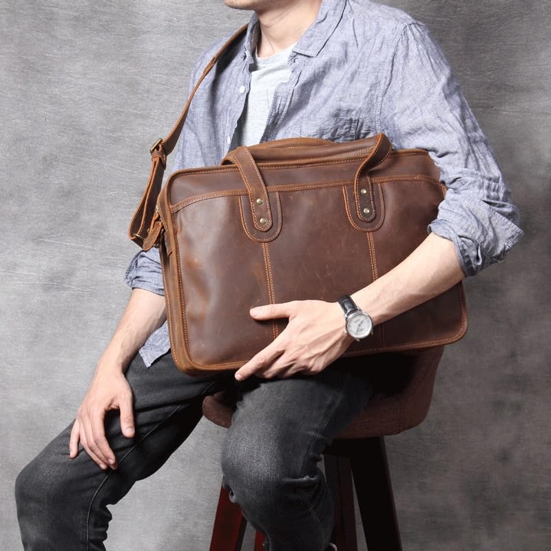 Vintage Travel Bag Handmade Laptop Bag Duffel Bag Business Documents3
