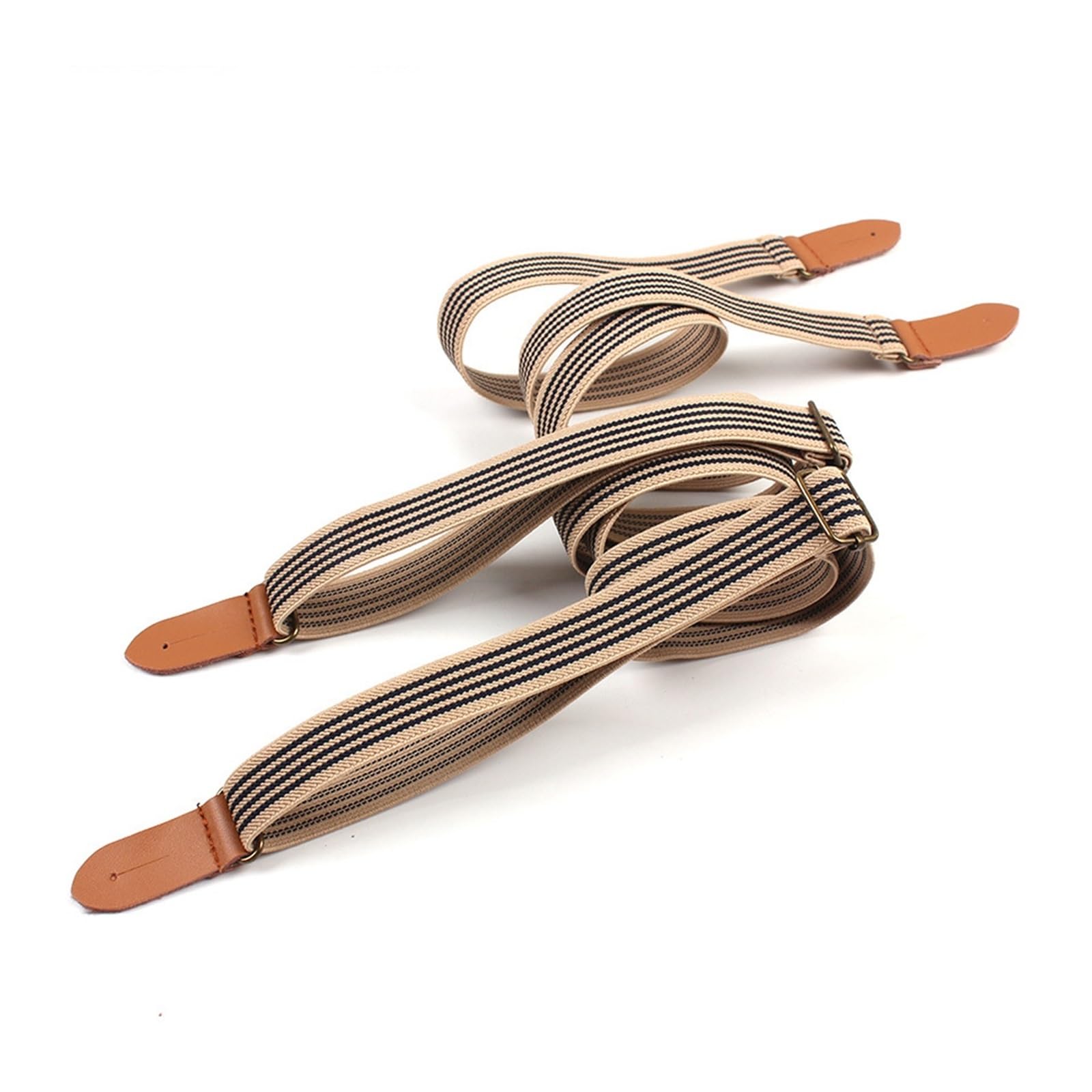 Bretelles de short boutonnées et décroisées pour homme et femme en toile