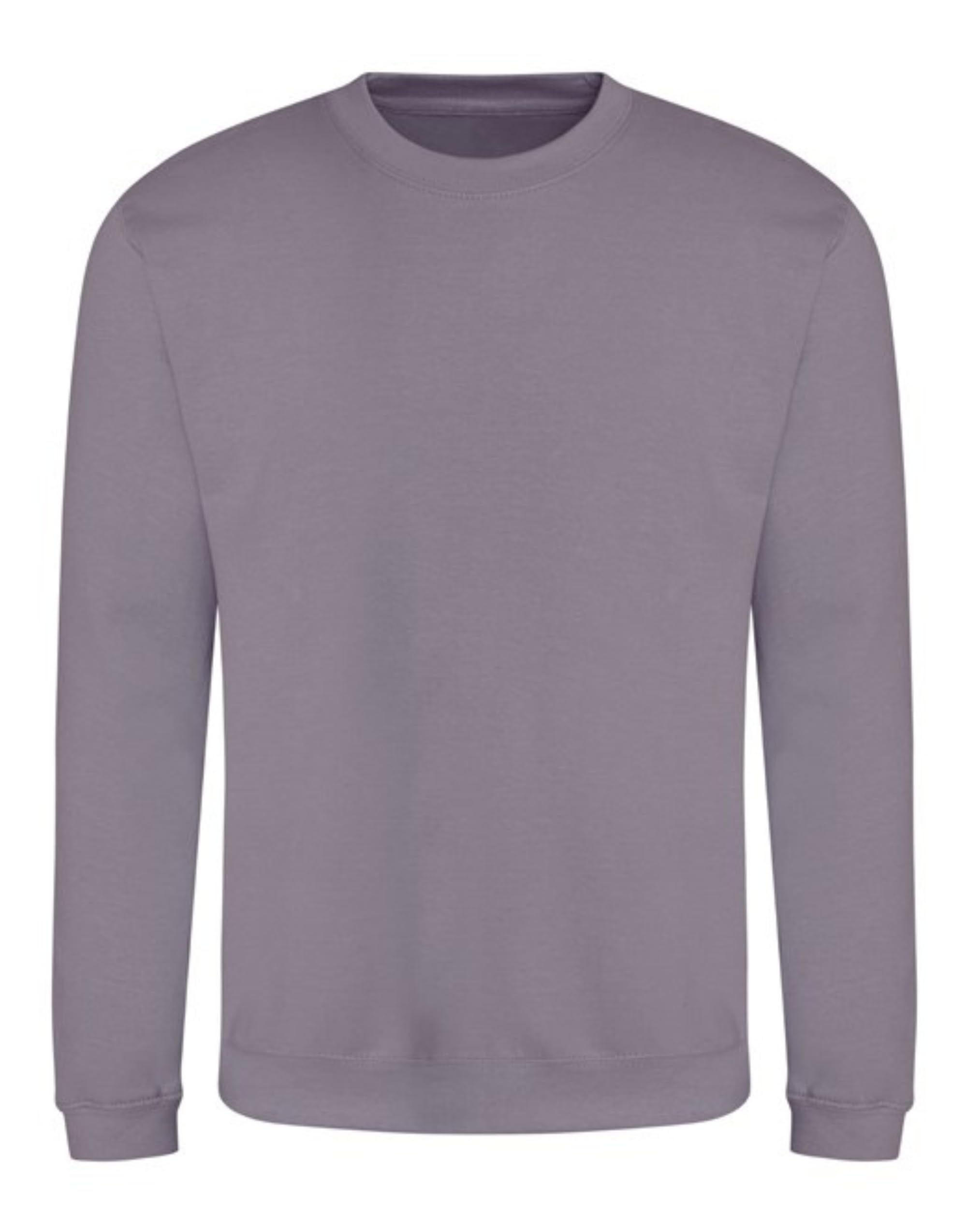 Aremie Men's Dusty Lilac Sweatshirt, Plain Crew Neck Pullover Jumper, Xl Extra Large