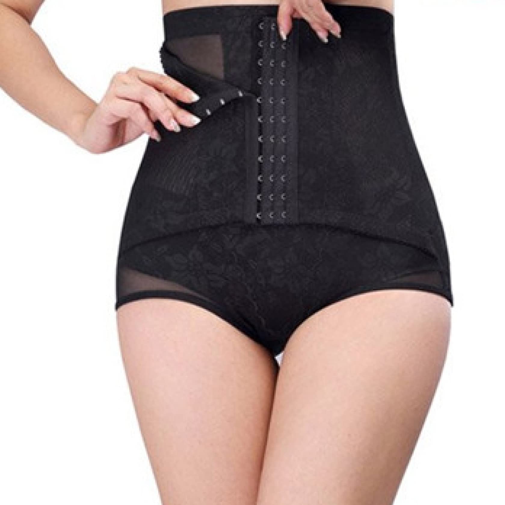 Faja Reductora De Cintura Alta para Mujer, Ropa Interior De Vestir, Bragas De Control De Abdomen Firme con Ganchos, Moldeadora Corporal, Levanta Glúteos..Sexy Apricot-X-Large