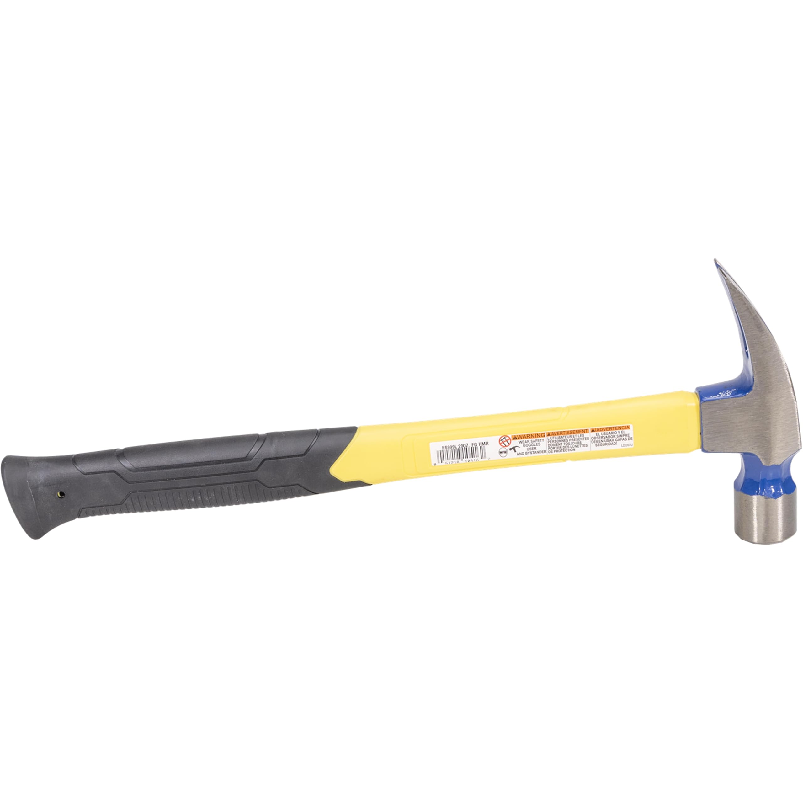 Vaughan y Bushnell FS999L 999 oreja recta de fibra de vidrio mango martillo con boca lisa, 40,6 cm Longitud