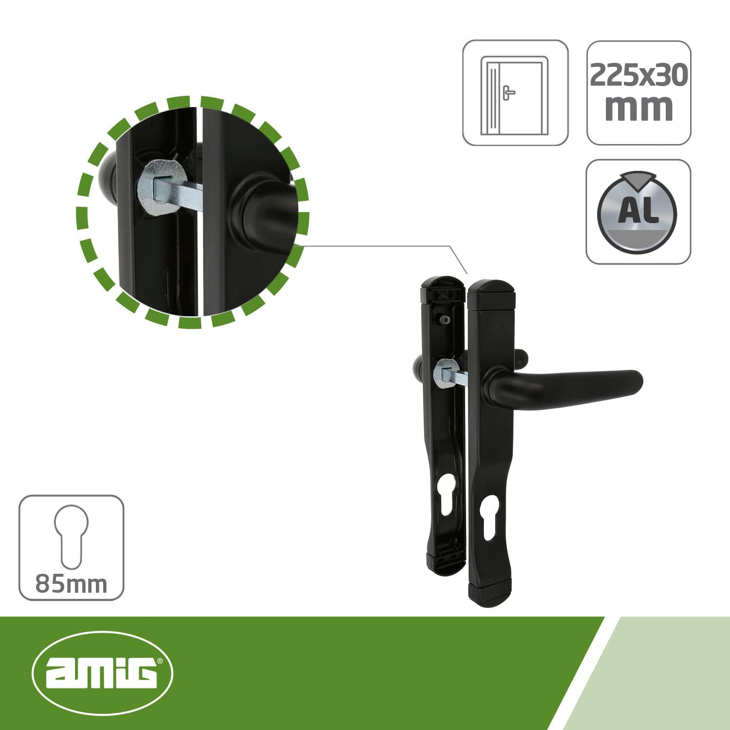 Poignée De Porte Bar Arbre Serrure à Larder Axe 7.5mm X 85mm Yzp Acier (paquet De 20