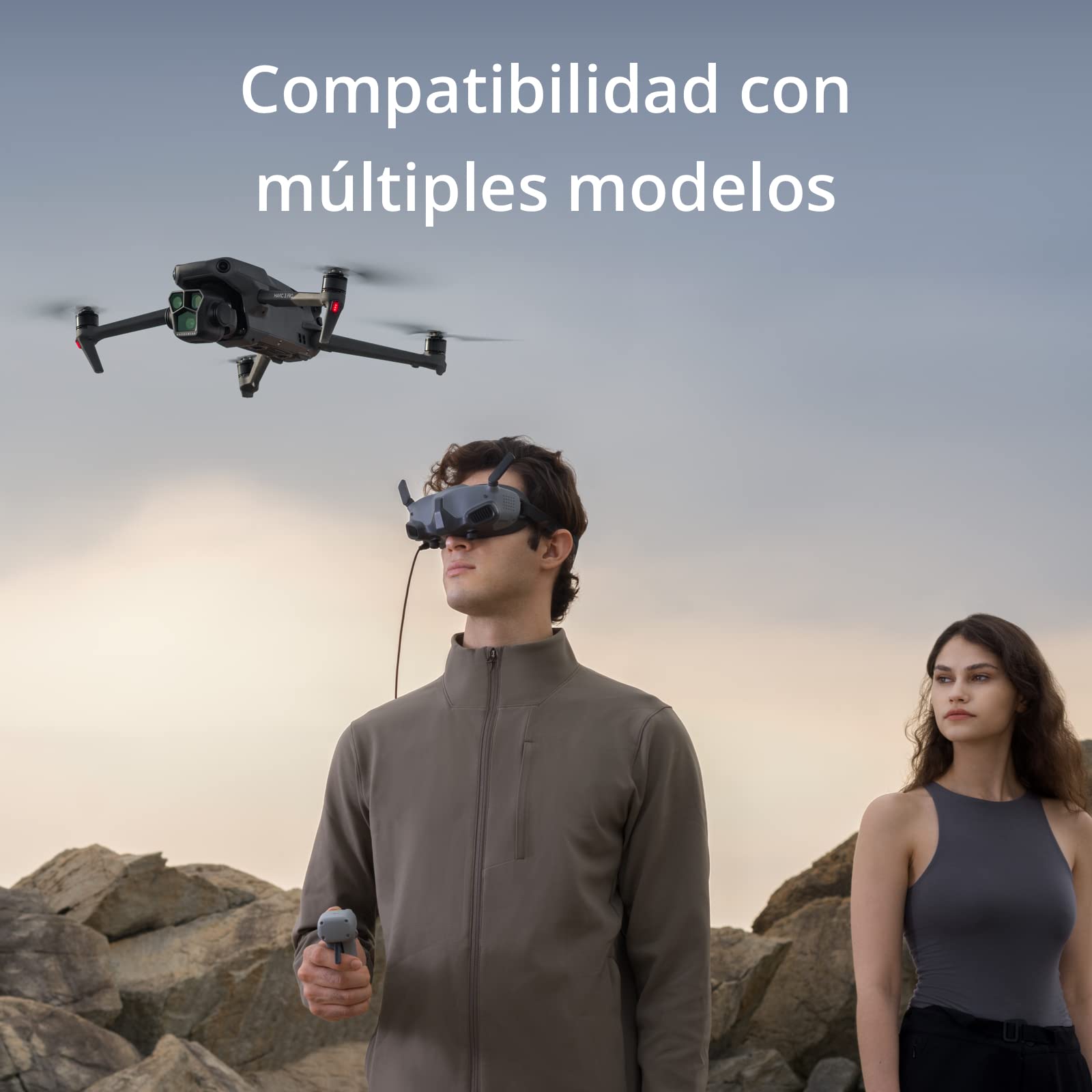 DJI Goggles 2 - Gafas de Vuelo inmersivo Ligeras y cómodas, con Impresionantes Pantallas Micro-OLED, transmisión HD con Baja latencia, dioptrías Ajustables y Streaming inalámbrico