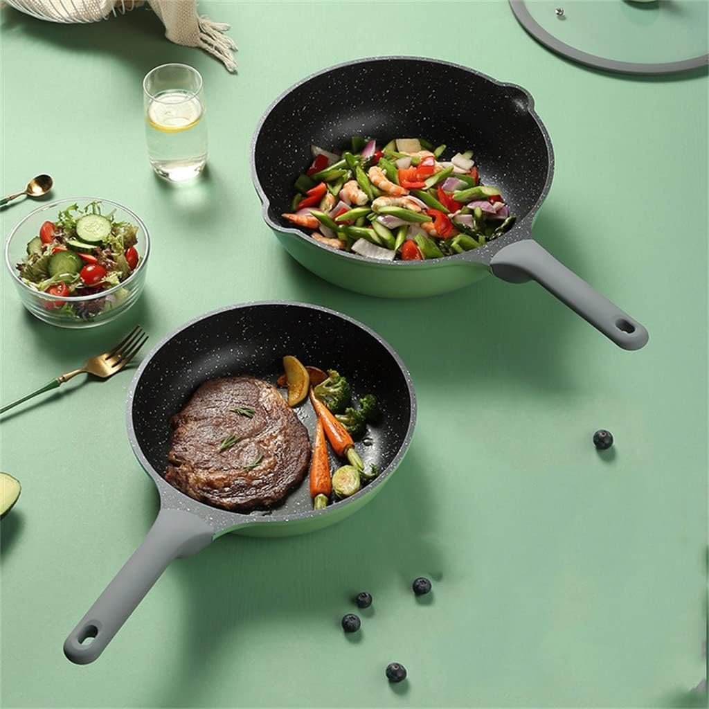 JSEIAJB Kitchen Non-stick Pot Set Camping Multi-function Rice Cooker Milk Pot Cookware Set With Lid Induction Cooker Pot Kitchen Utensils