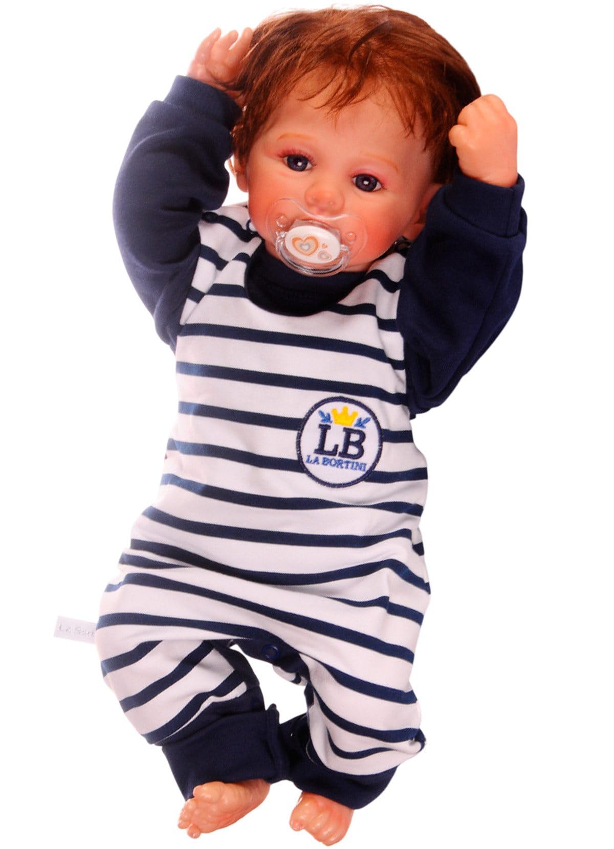 Baby Set Weiß Blau Unisex Langarmshirt Latzhose Zweiteilig Baumwolle Erstlingsausstattung Neugeborenen Outfit Größen 44 50 56 62 68 74 80