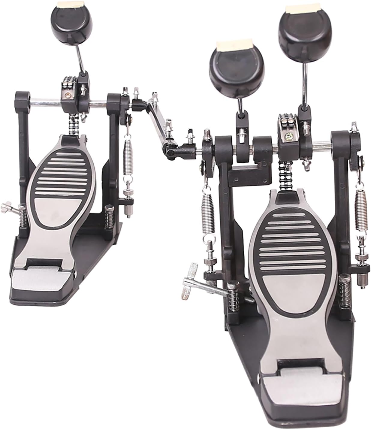 Double Bass Drum Pedal Double Kick Pedal for Bass Double Chain Drum Step on Hammer for Drum Set and Electronic Drums Double Chain Drive Adjustable Drum Machine Pedal Foot Percussion Hardware